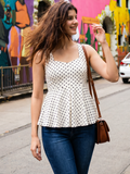 Stretchable Panelled Peplum Top