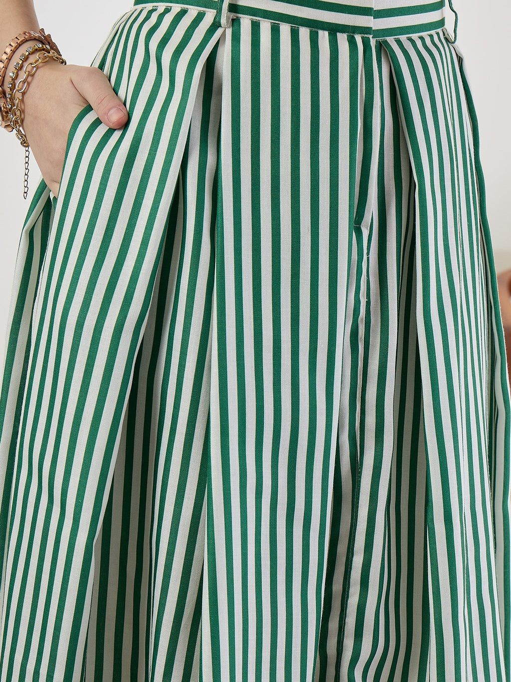 Pure Linen Waistcoat and Skirt Set