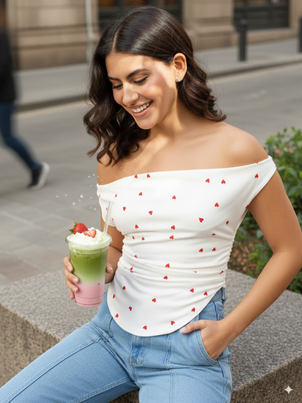 Printed Stretchable Draped Crop Top