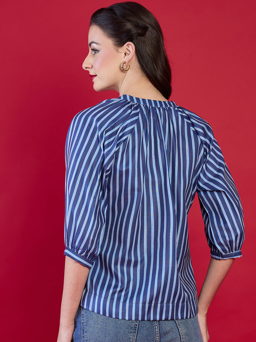 Puff Sleeve Pure Linen Shirt