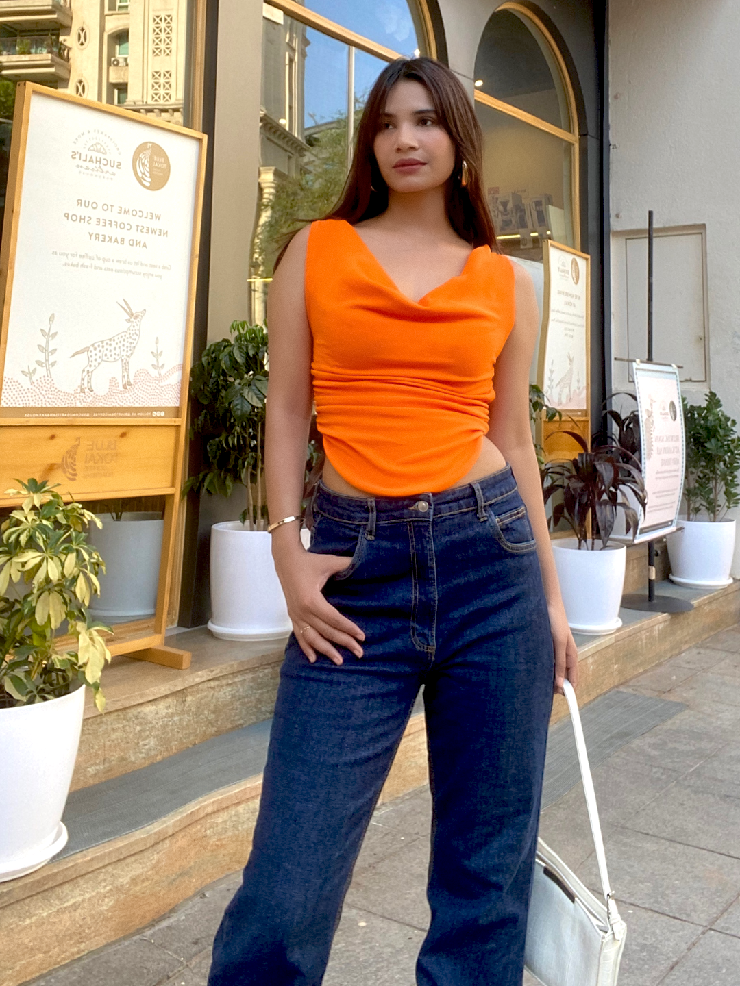 Stretchable Draped Crop Top