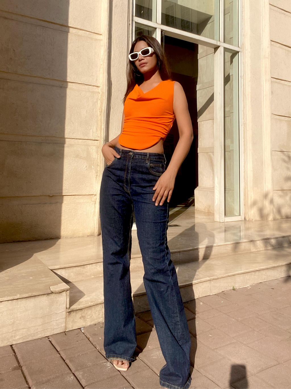Stretchable Draped Crop Top
