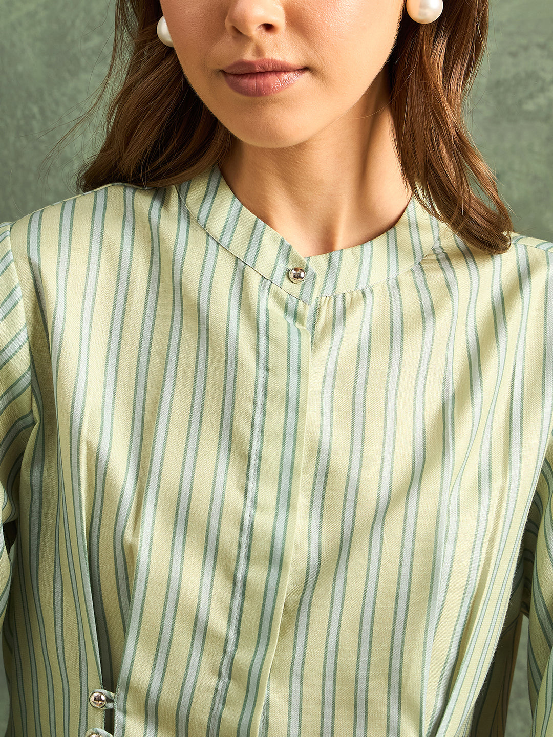 Pure Linen Pleated Shirt