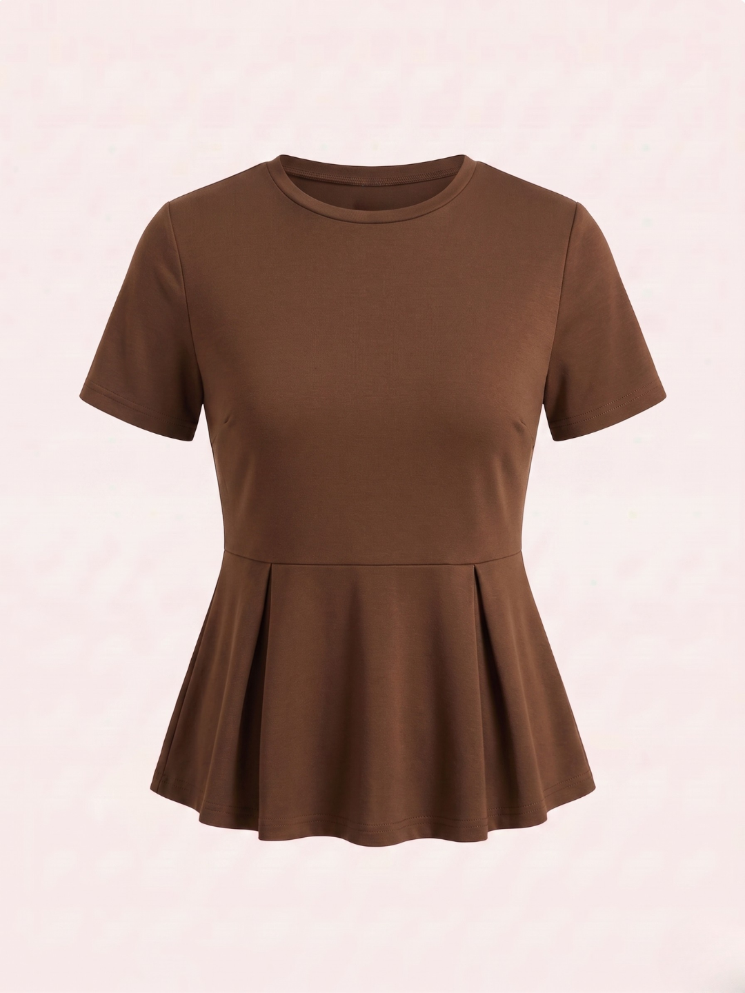 Stretchable Half Sleeve Peplum Top