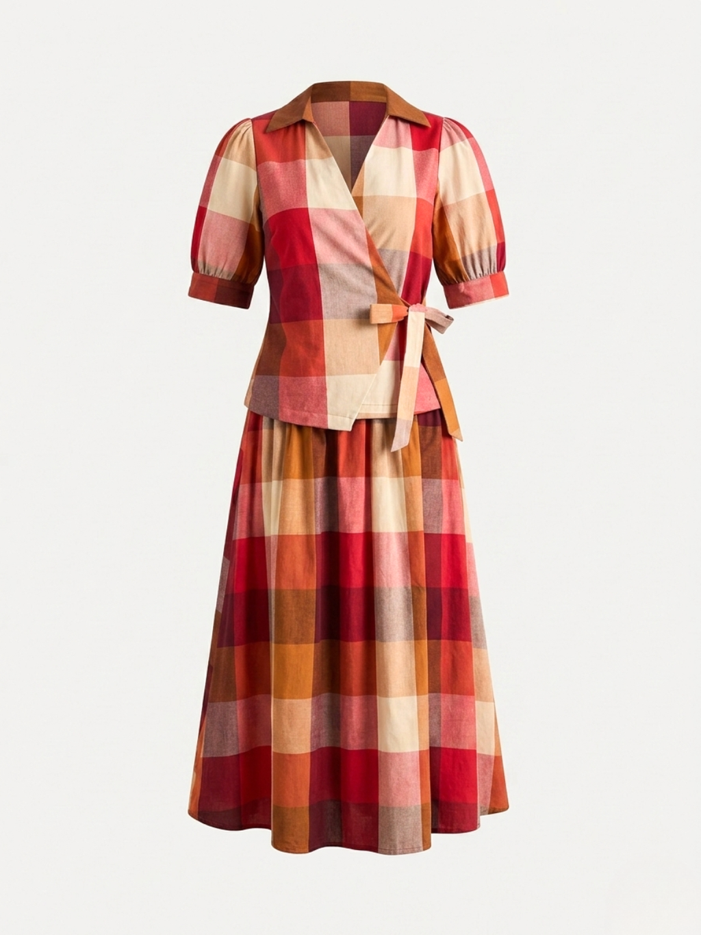 Pure Cotton Wrap-Tie Co-ord Set