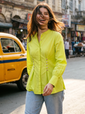 Pure Cotton Pleated Shirt