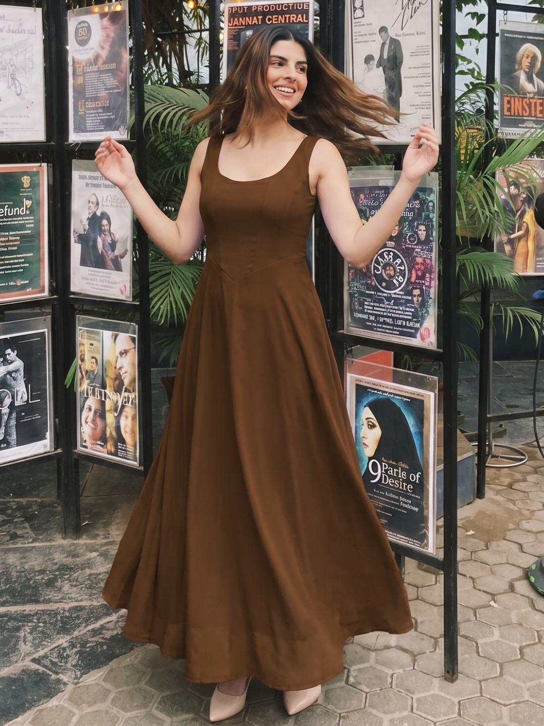 Stretchable Corset Fit & Flare Midi Dress