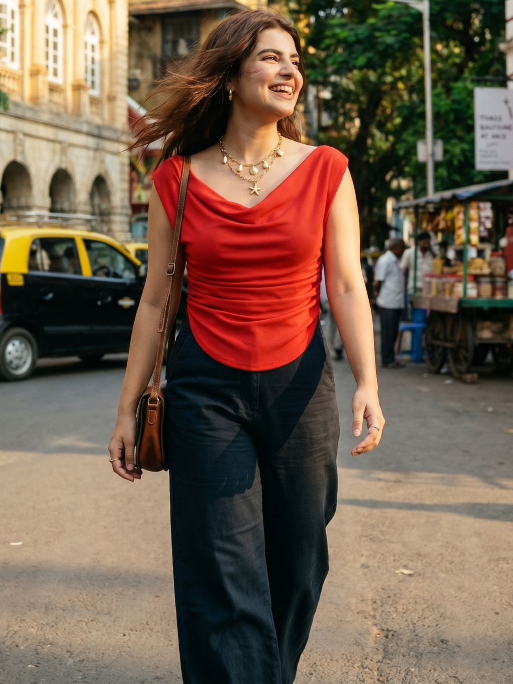 Stretchable Draped Crop Top