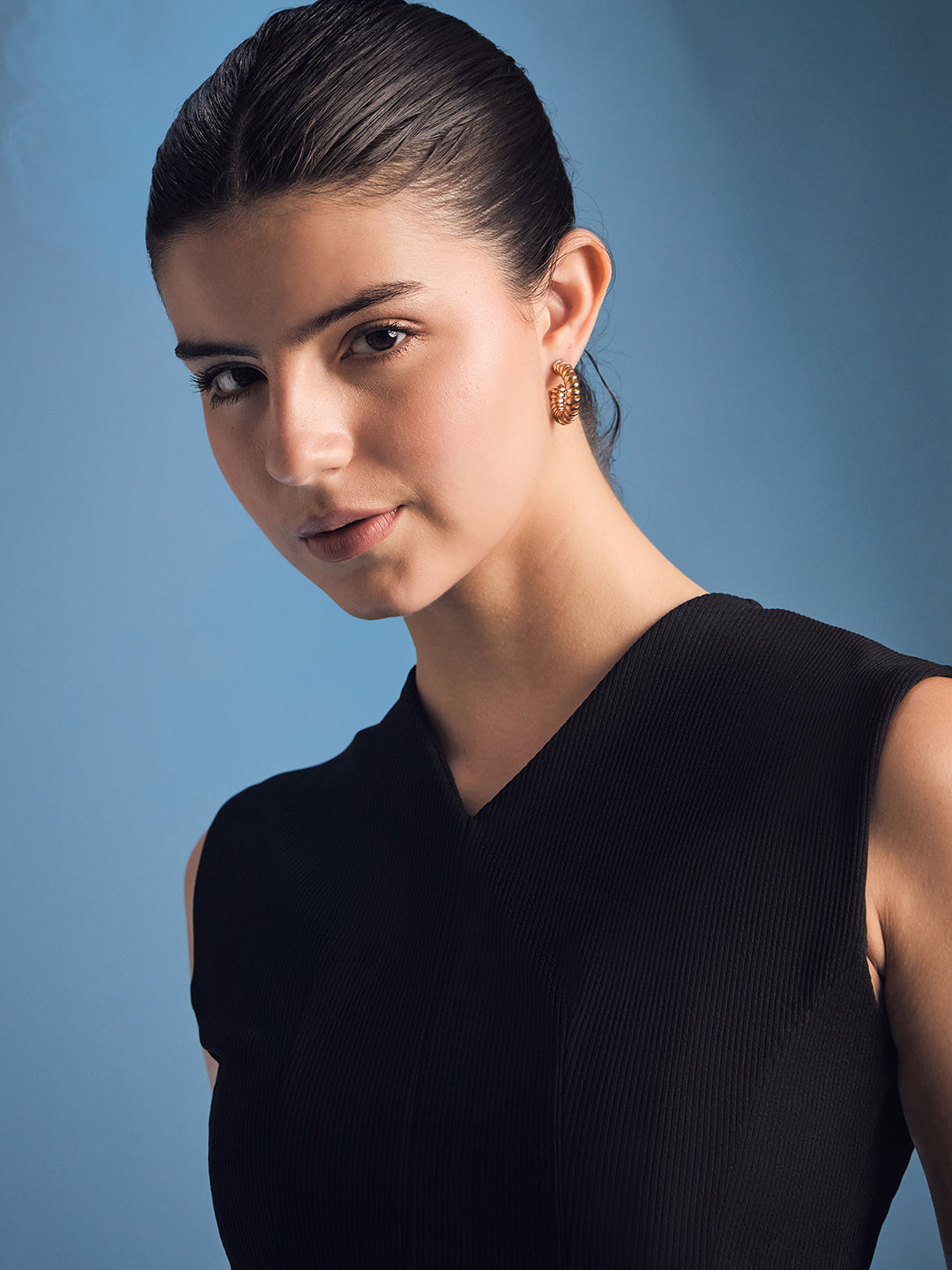 Stretchable Panelled Peplum Top