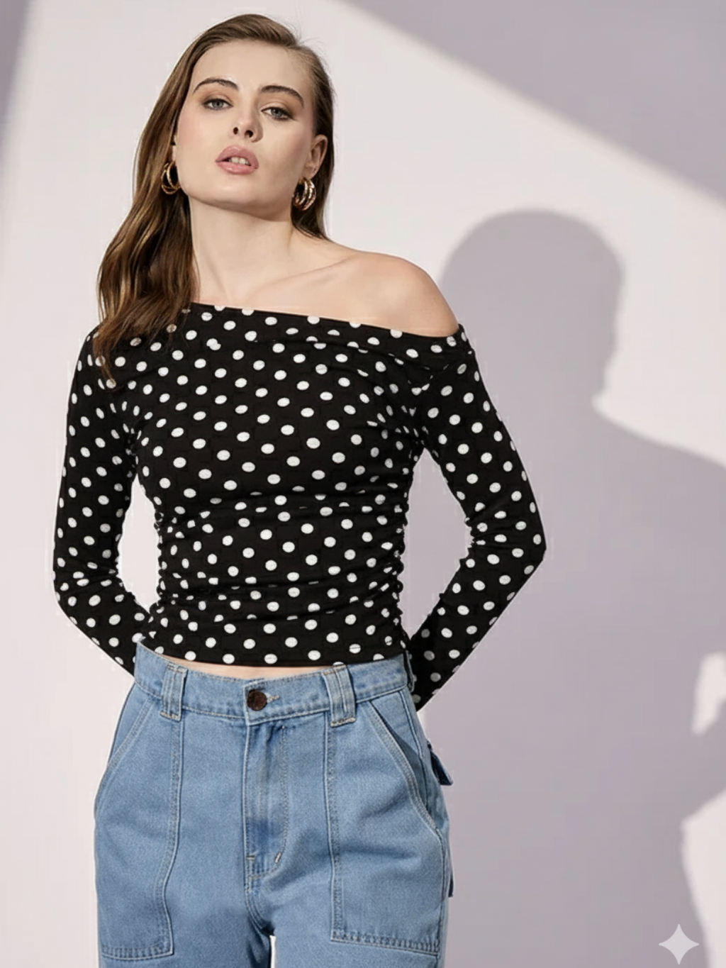 Stretchable Asymmetrical Ruched Top