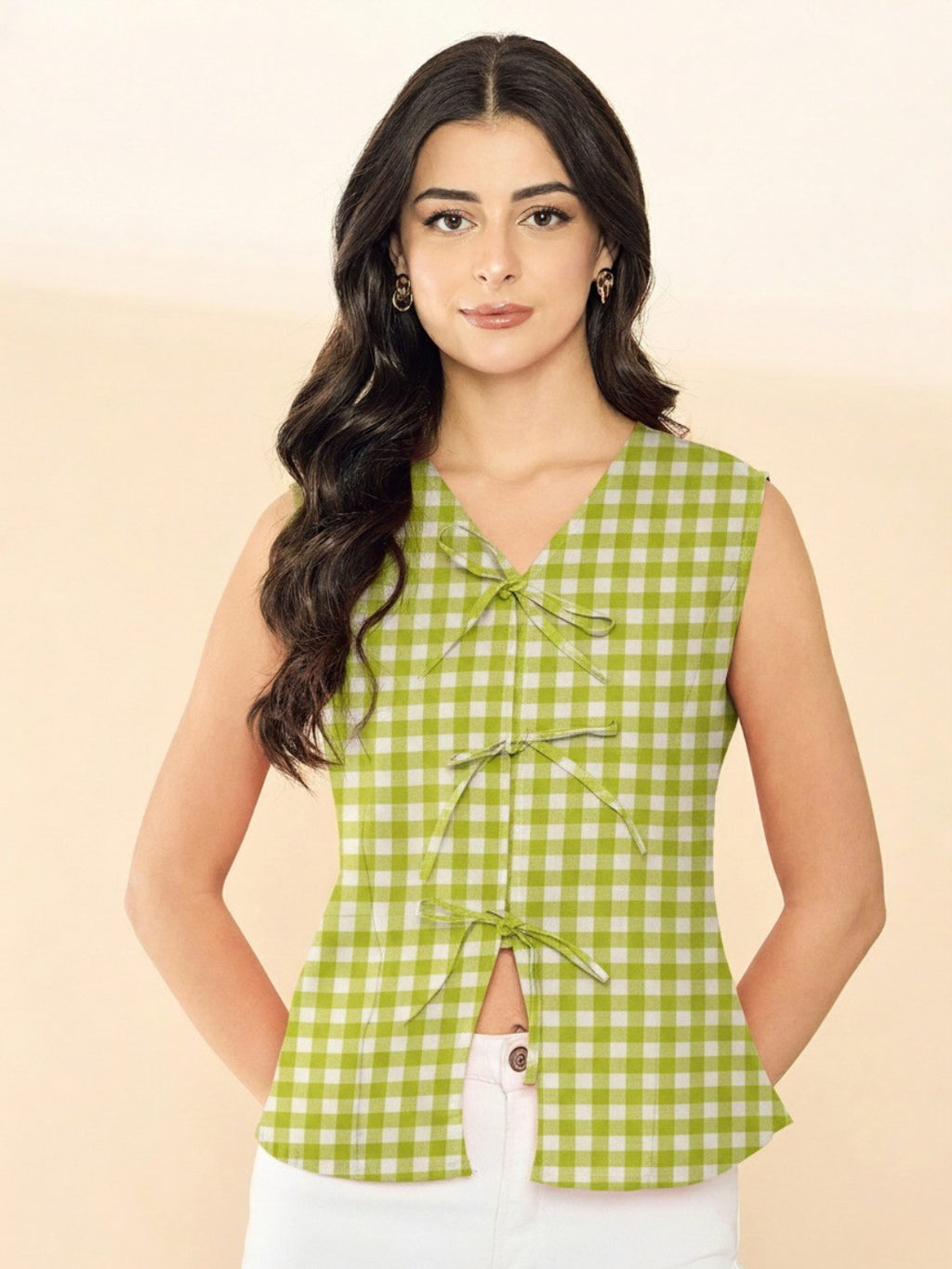 Pure Cotton Top with Tie-Up Detailing