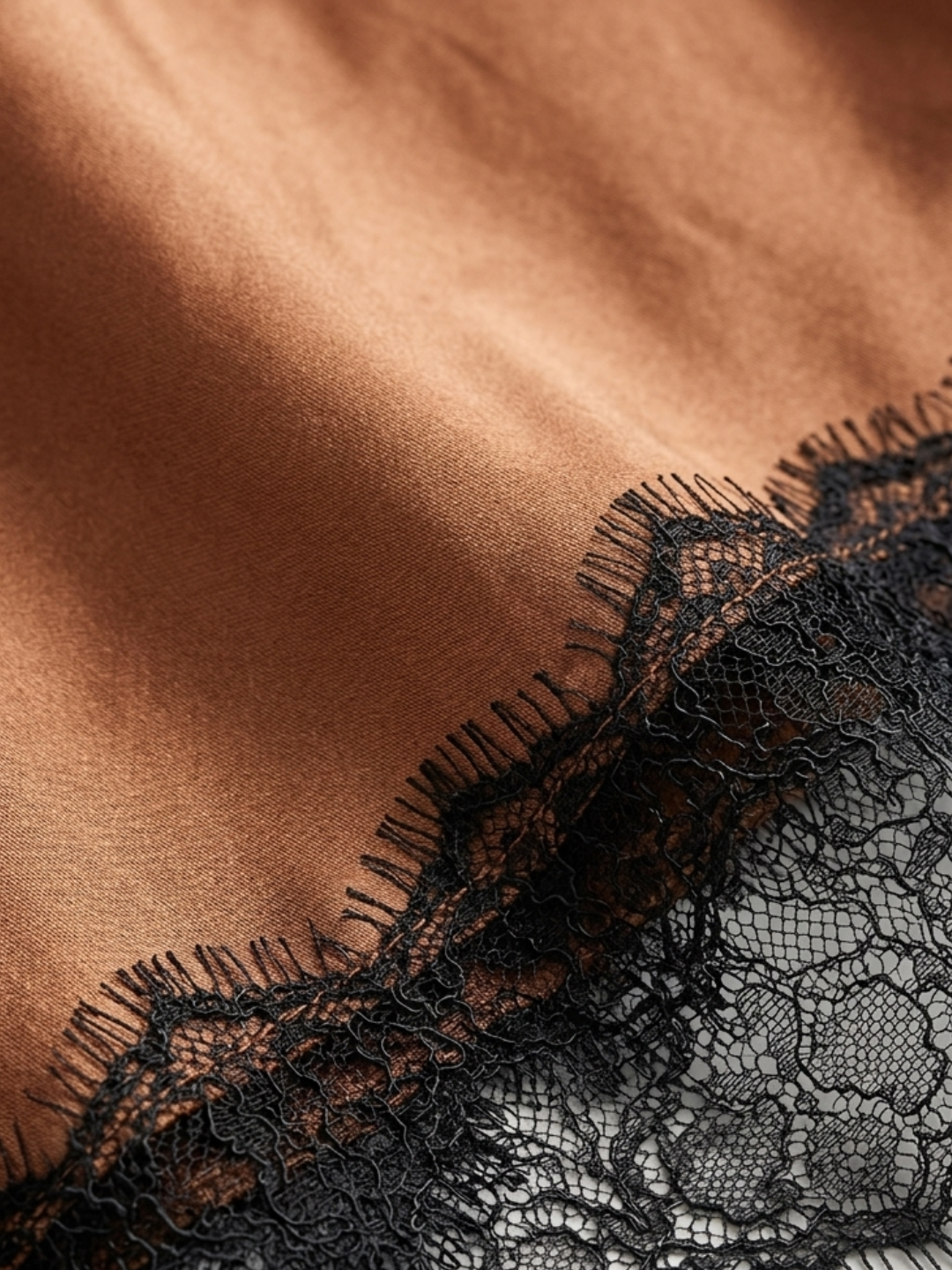 Lace Satin Midi Skirt