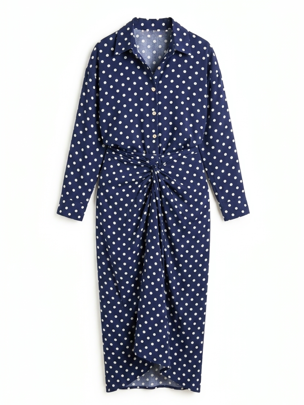 Printed Shirt with Front Twist Skirt Co-ord Set