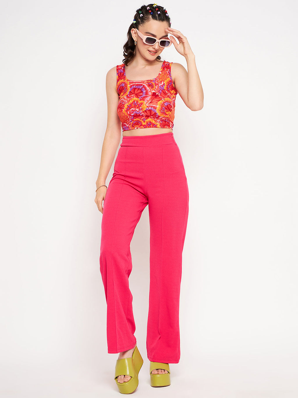 Stretchable Basic Round Neck Crop Top