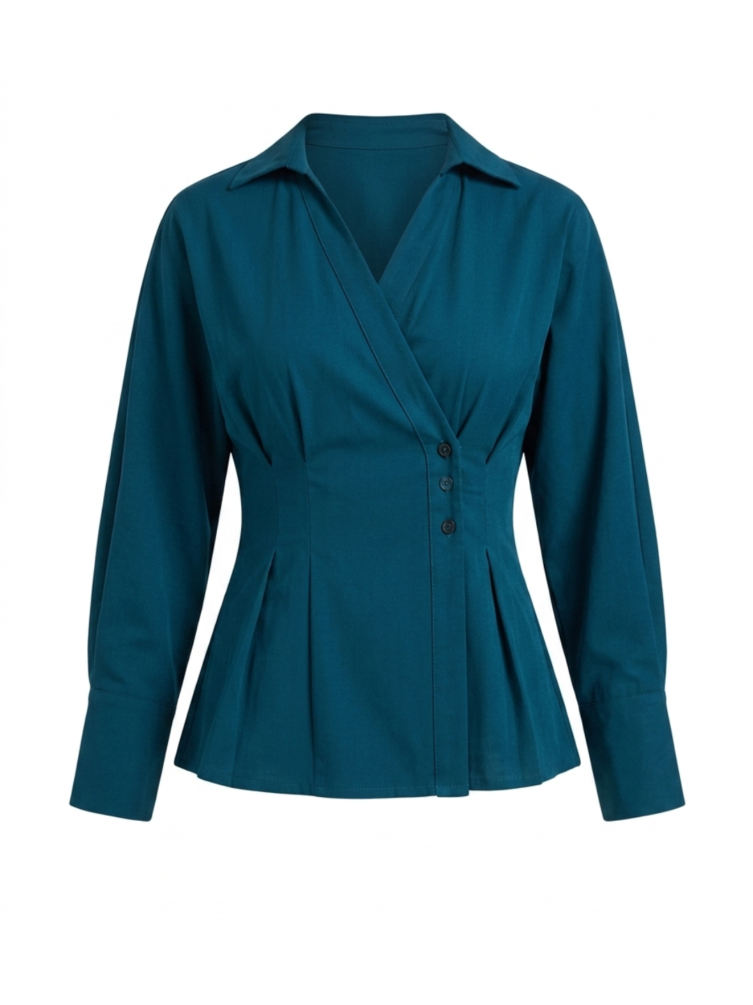 Pure Cotton Wrap Style Placket Shirt