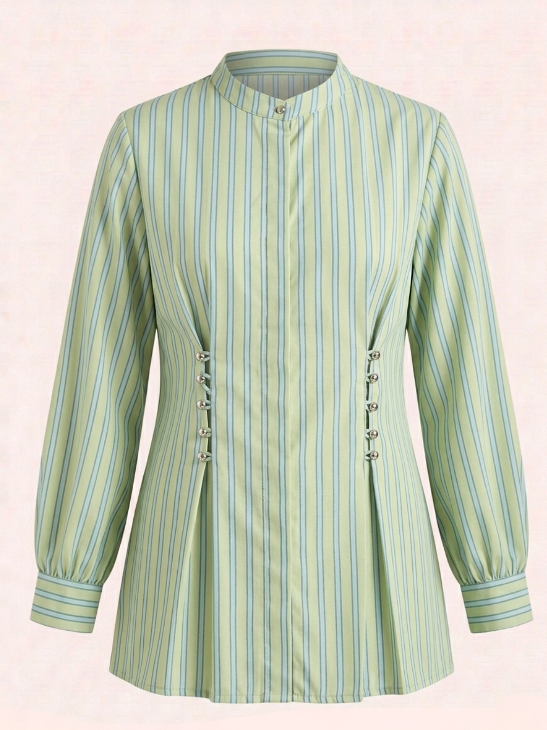 Pure Linen Pleated Shirt