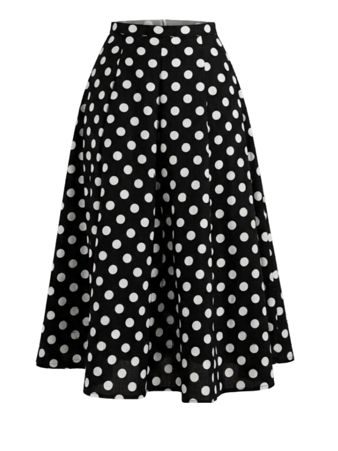 Pure Cotton Box Pleated Midi Skirt