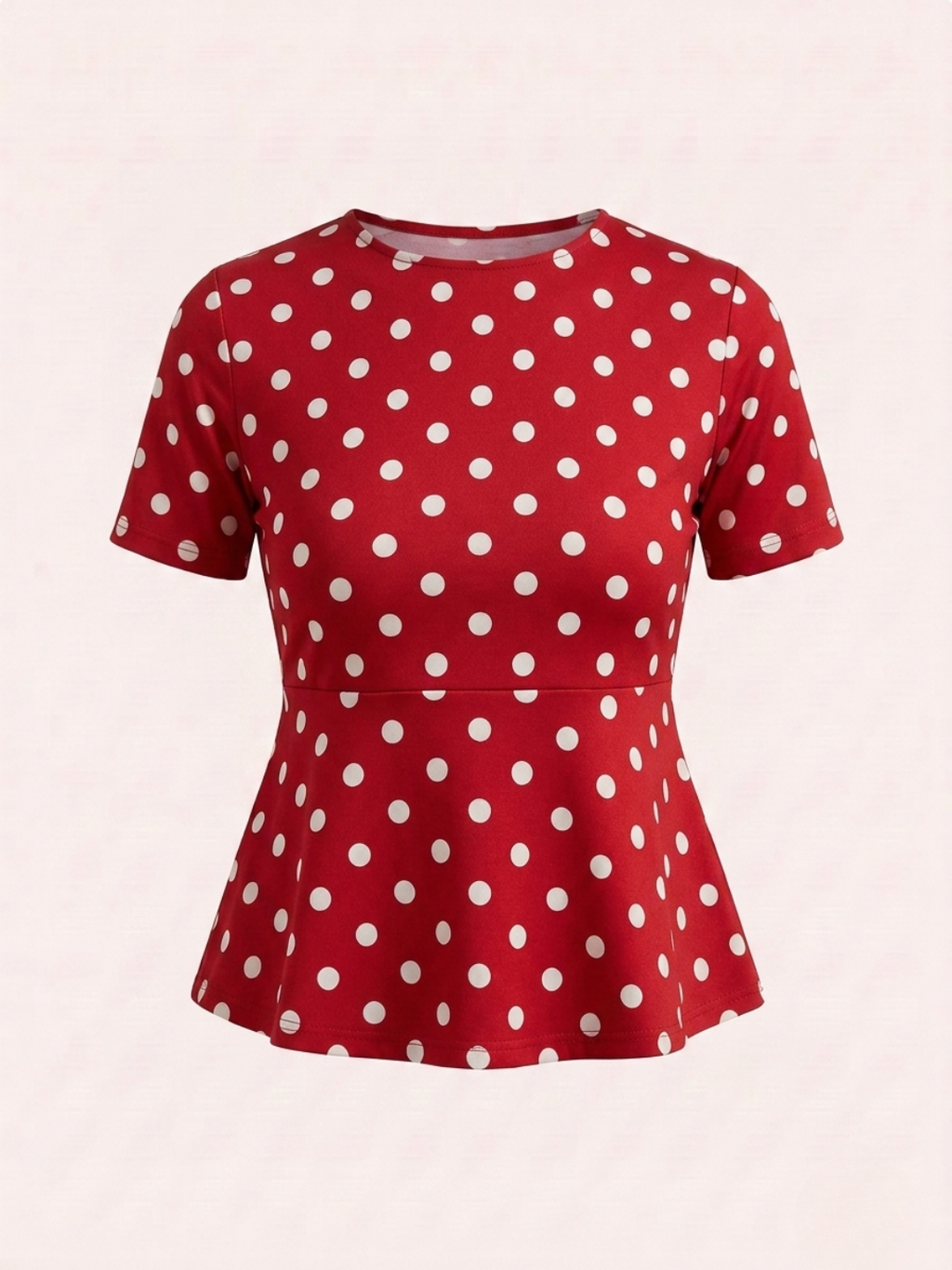 Stretchable Half Sleeve Peplum Top
