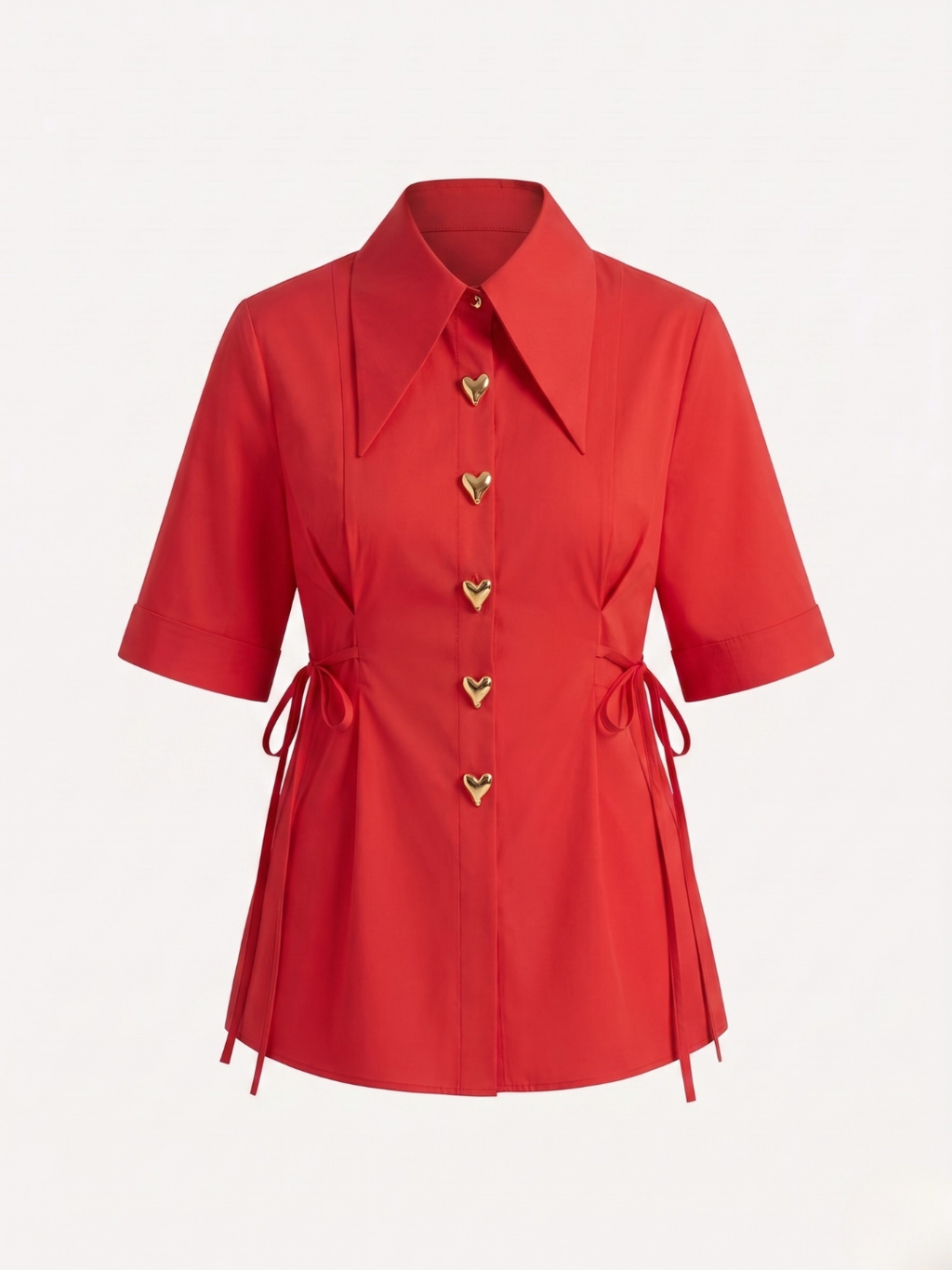Pure Cotton Heart Button Shirt