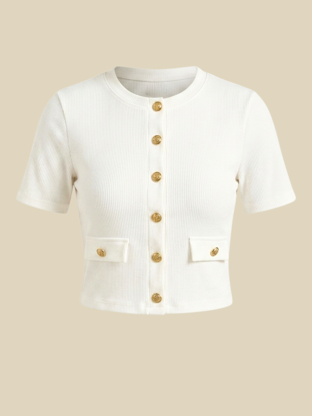 Stretchable Buttoned Waistcoat Top