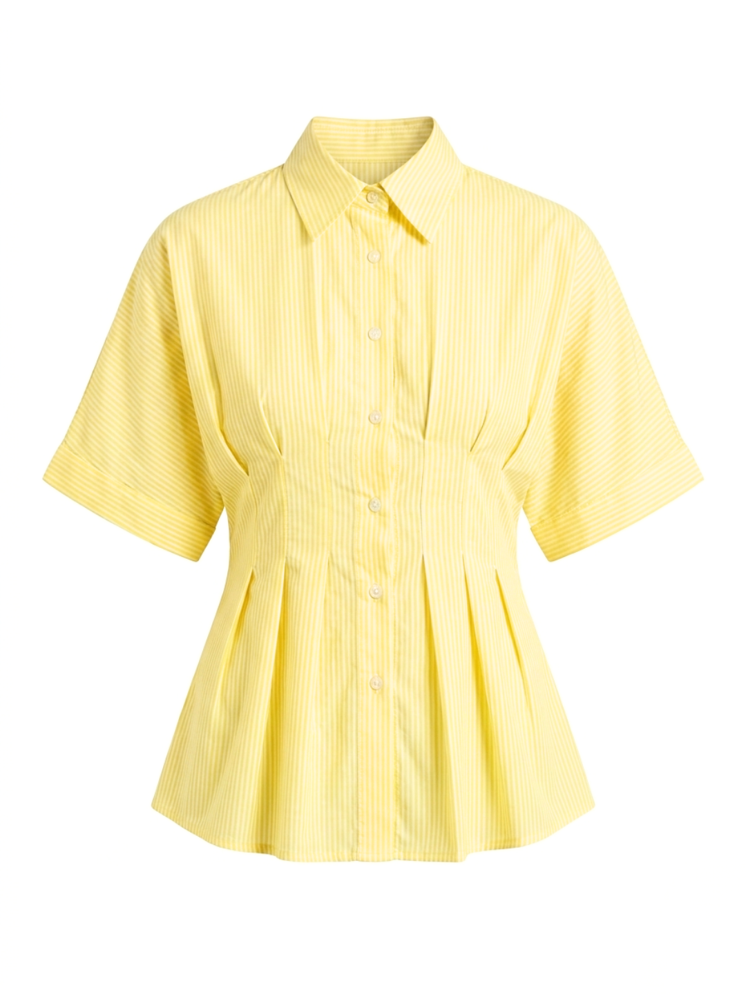 Drop Shoulder Pleated Pure Cotton Shirt