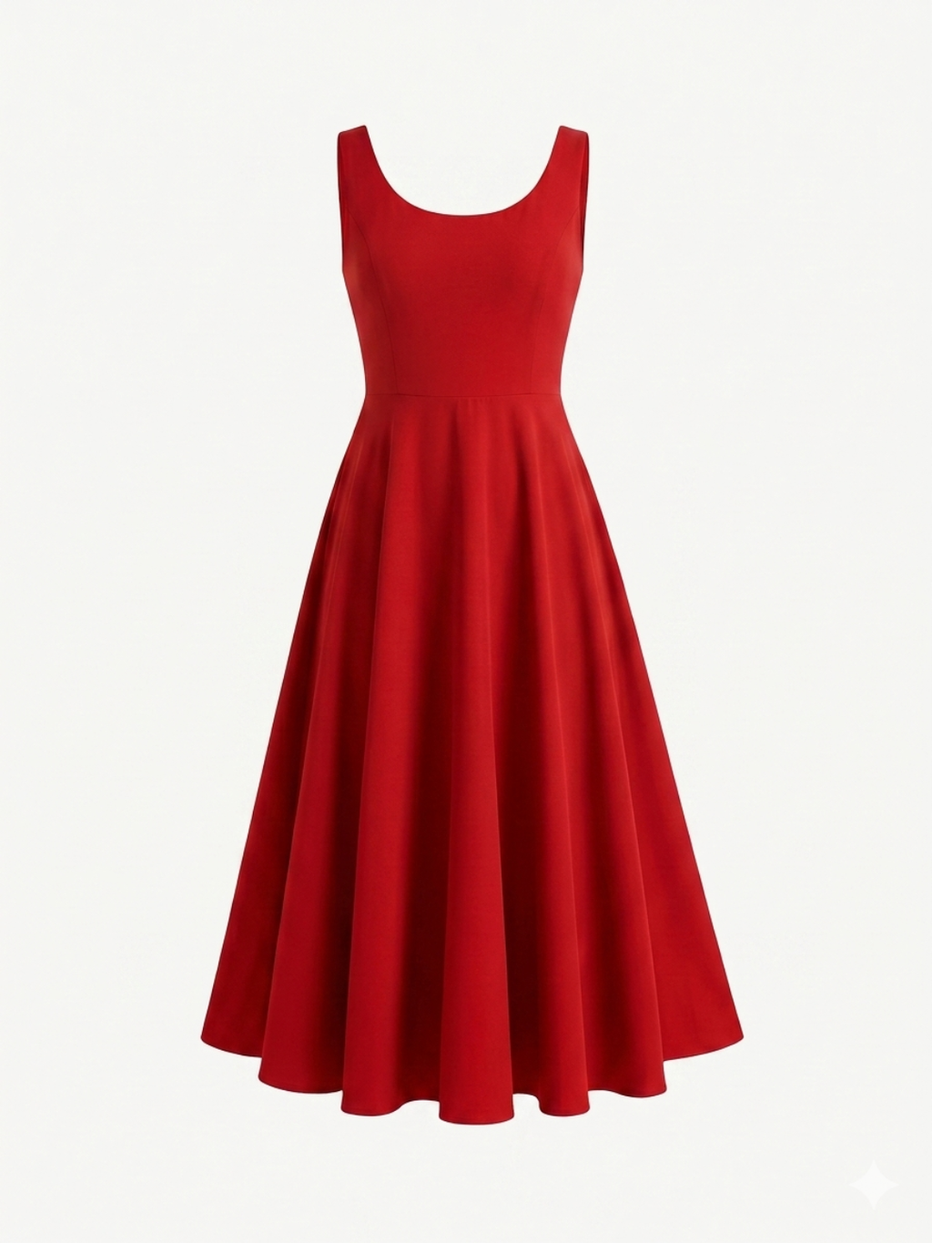 Stretchable Corset Fit & Flare Midi Dress