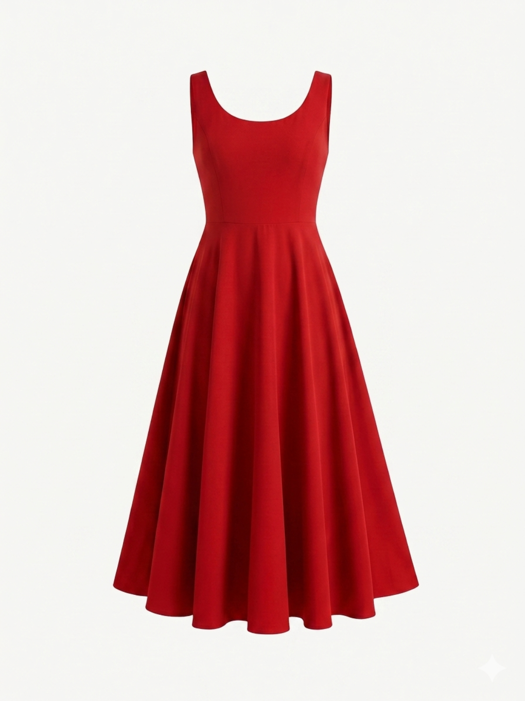 Stretchable Corset Fit & Flare Midi Dress