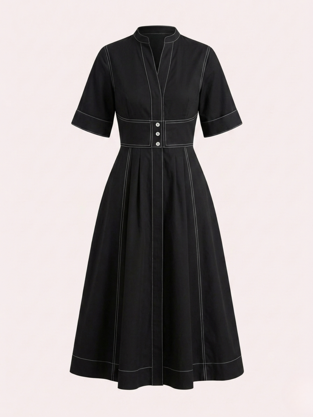 Panelled Corset Midi Dress