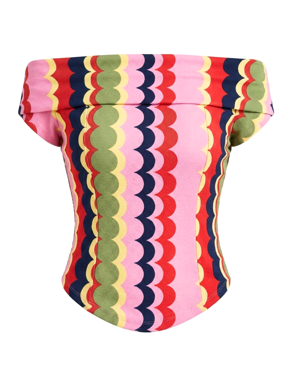 Printed Stretchable Draped Crop Top