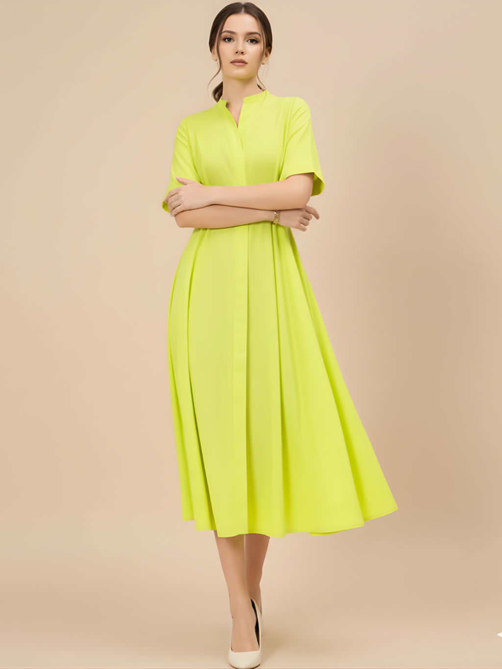 Panelled Corset Midi Dress