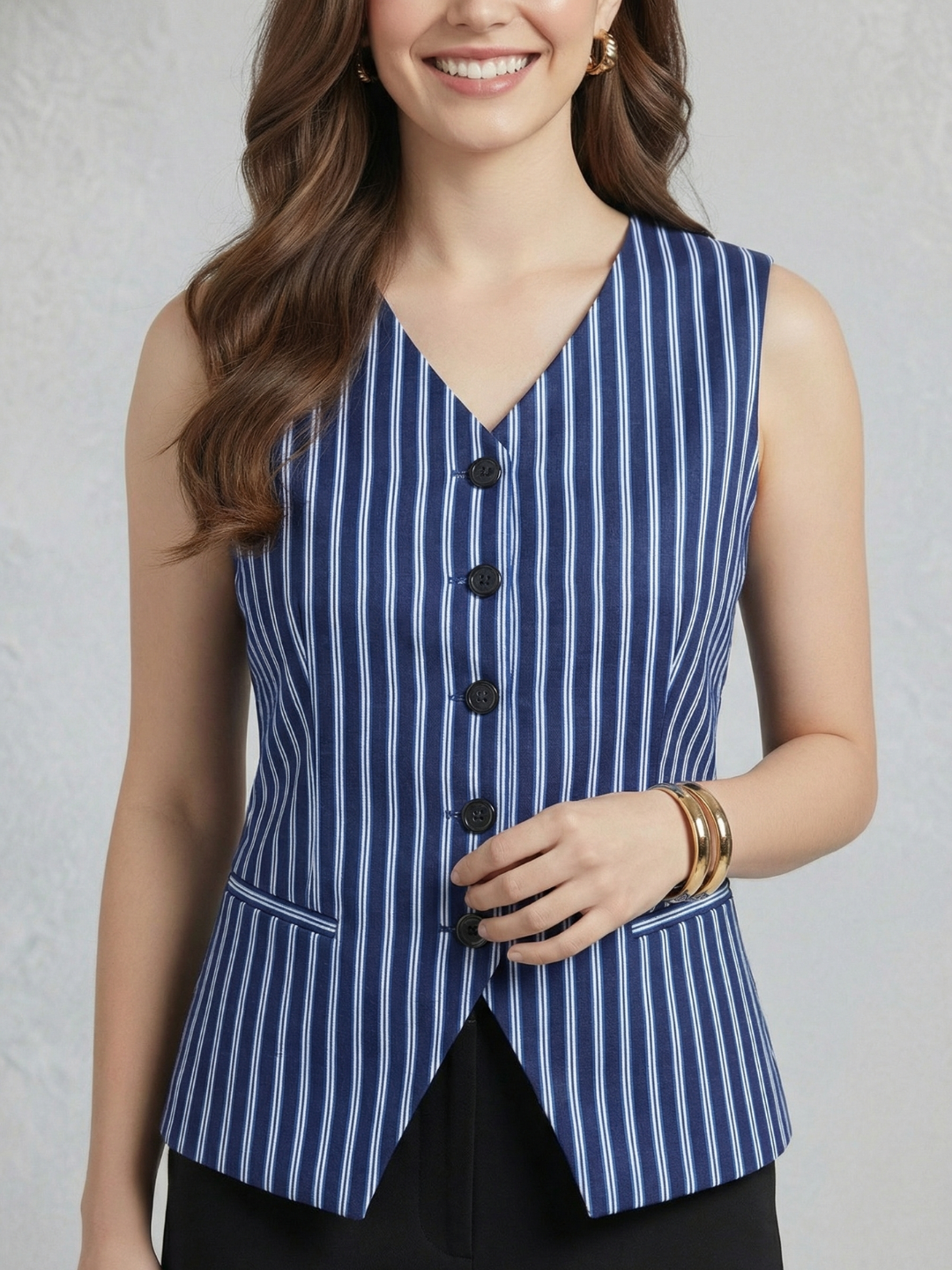 Pure Linen Sleeveless Waistcoat
