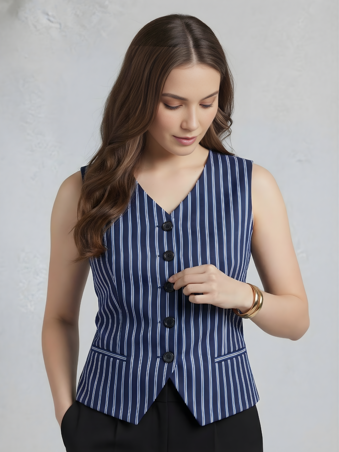 Pure Linen Sleeveless Waistcoat