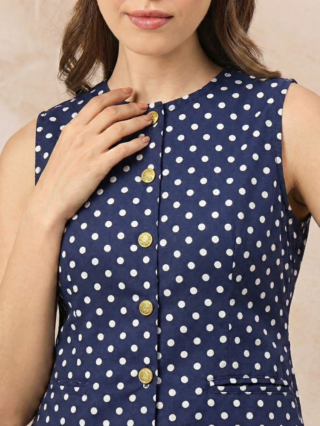 Pure Cotton Waistcoat and Skirt Set