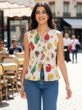Pure Cotton Top with Tie-Up Detailing