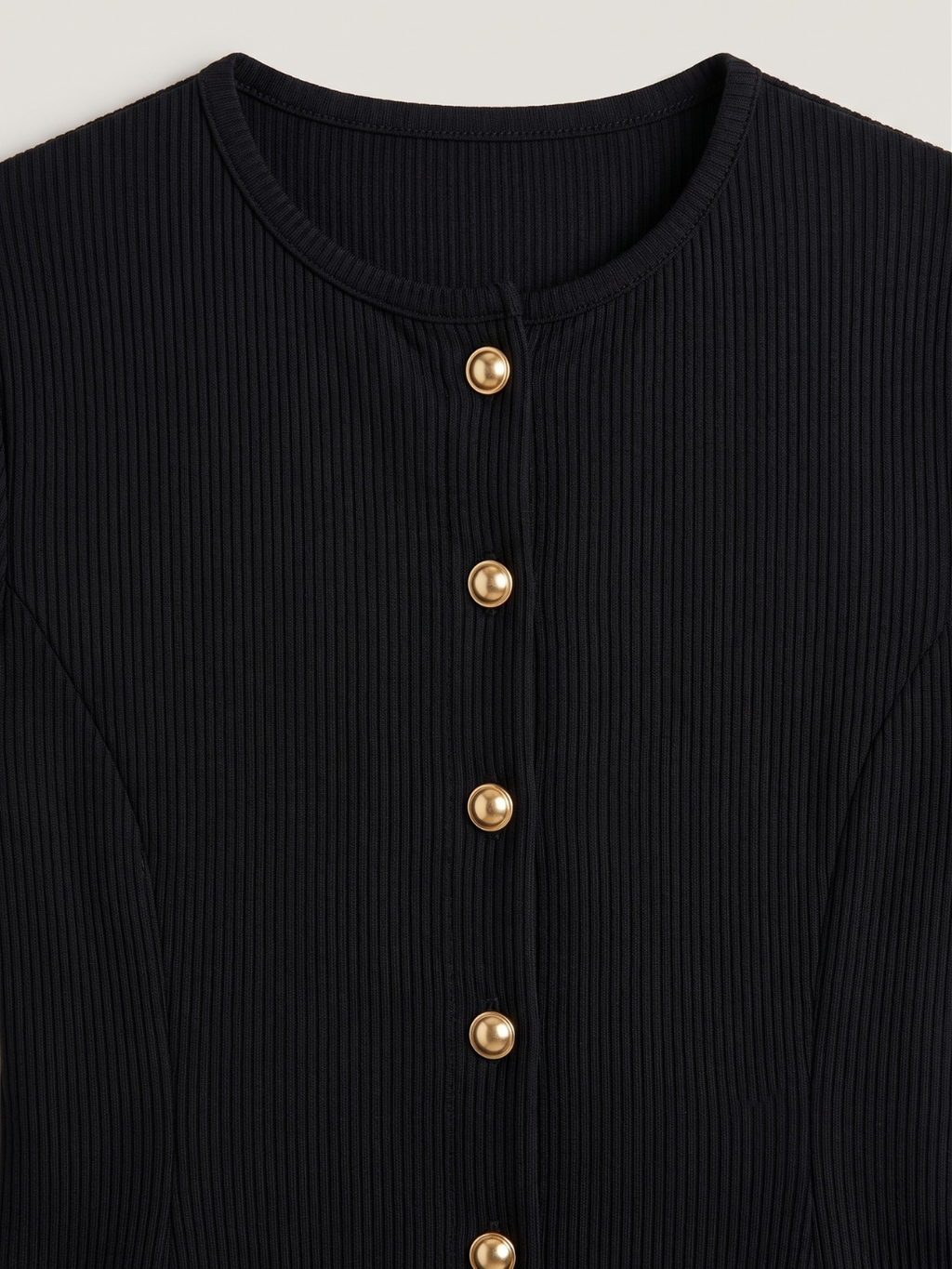 Stretchable Ribbed Flared Peplum Top