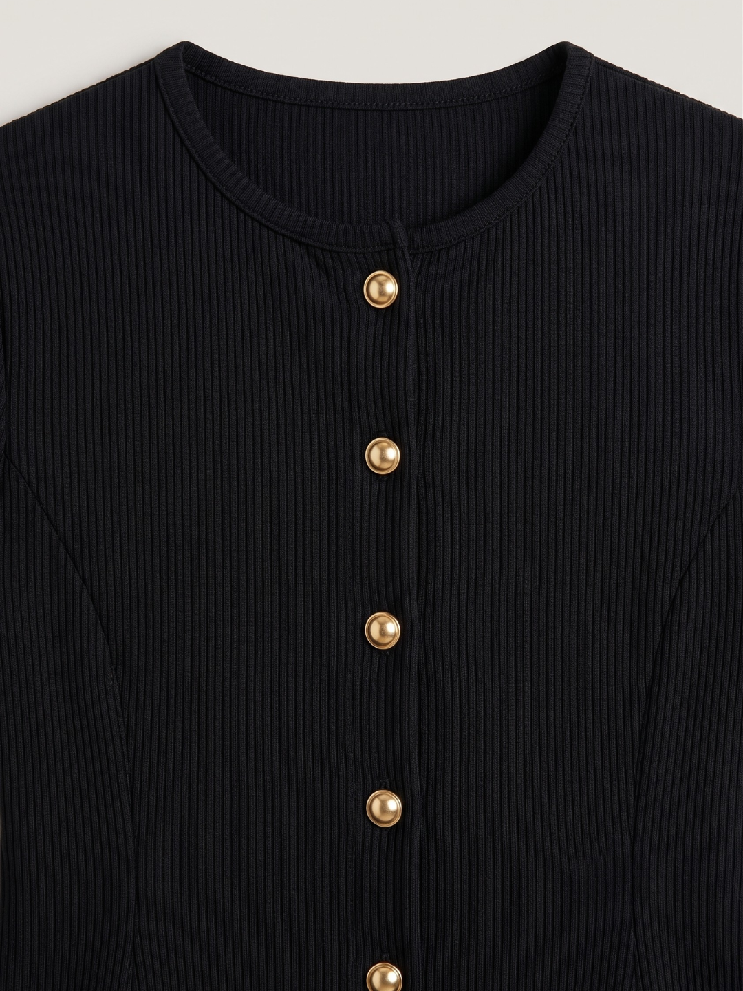 Stretchable Ribbed Flared Peplum Top