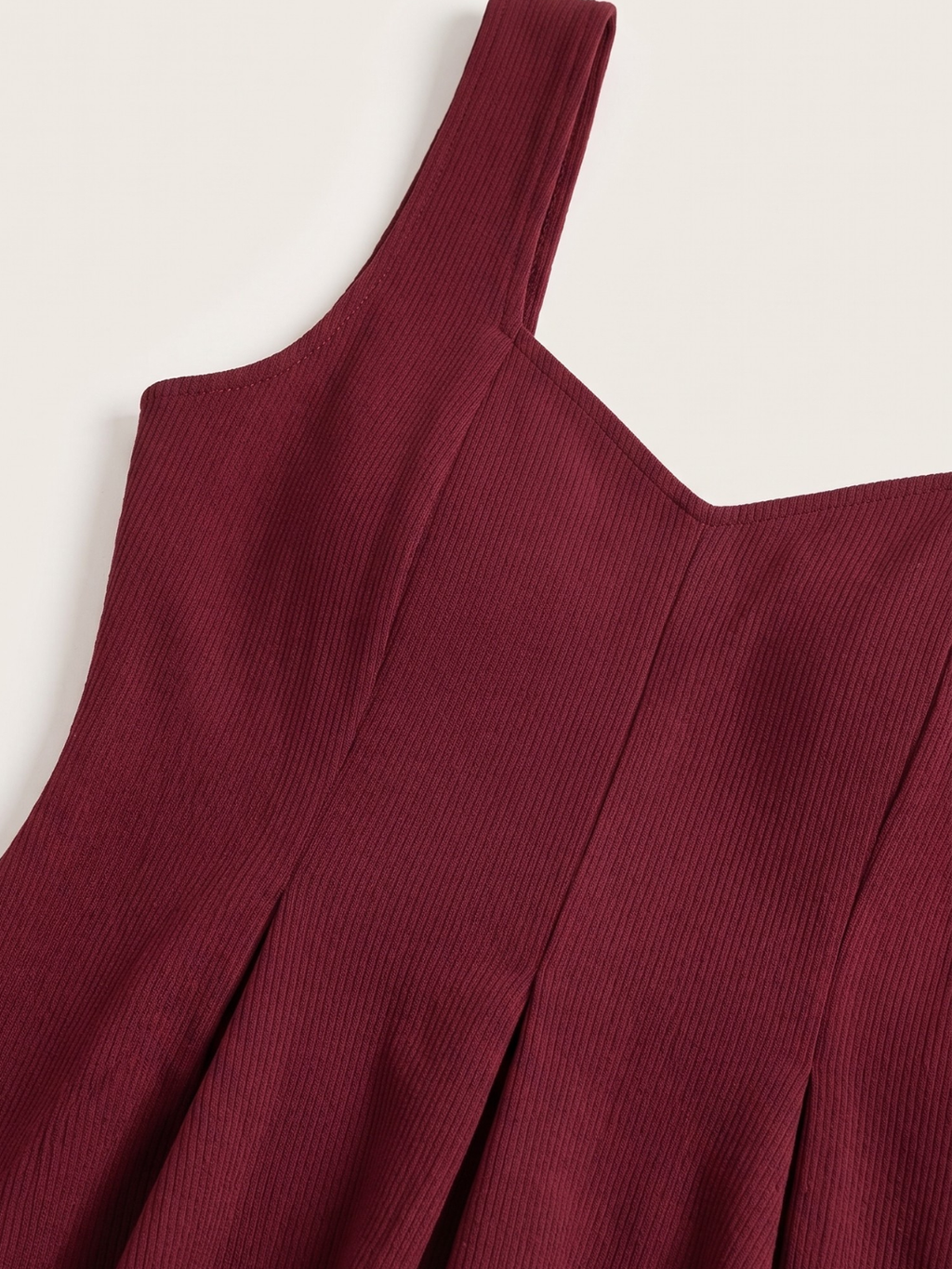 Stretchable Ribbed Peplum Top