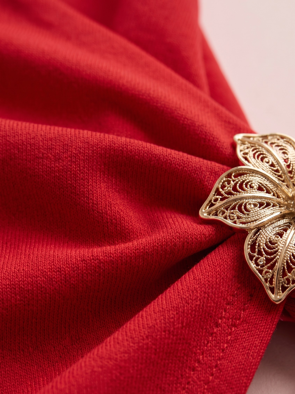 Stretchable Gold Accent Wrap Top