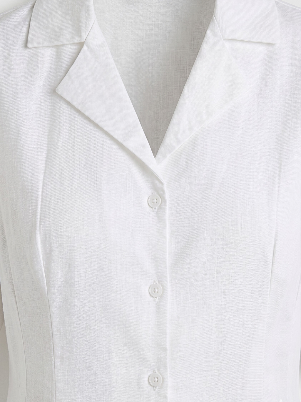 Puff Sleeve Pure Cotton Pleated Shirt