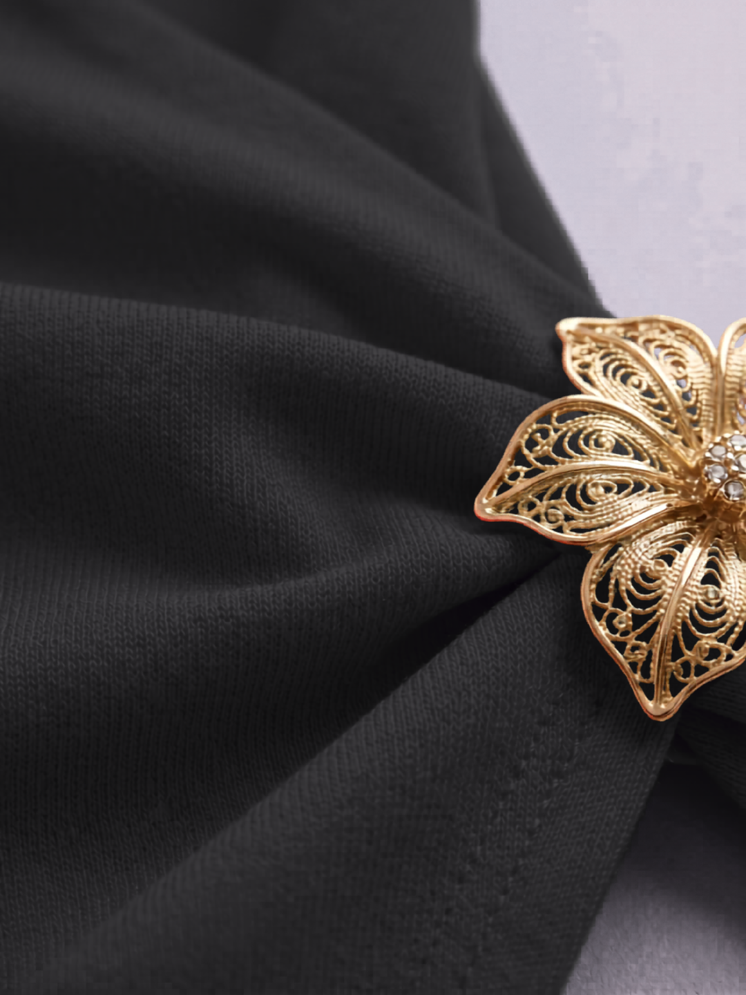 Stretchable Gold Accent Wrap Top