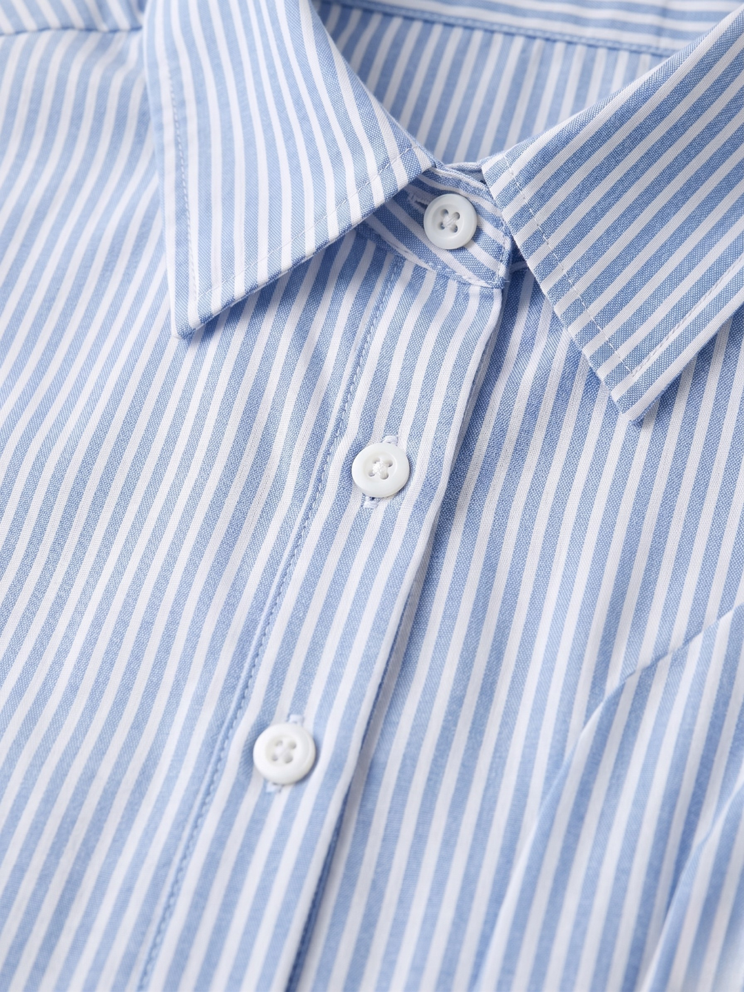Drop Shoulder Pleated Pure Cotton Shirt