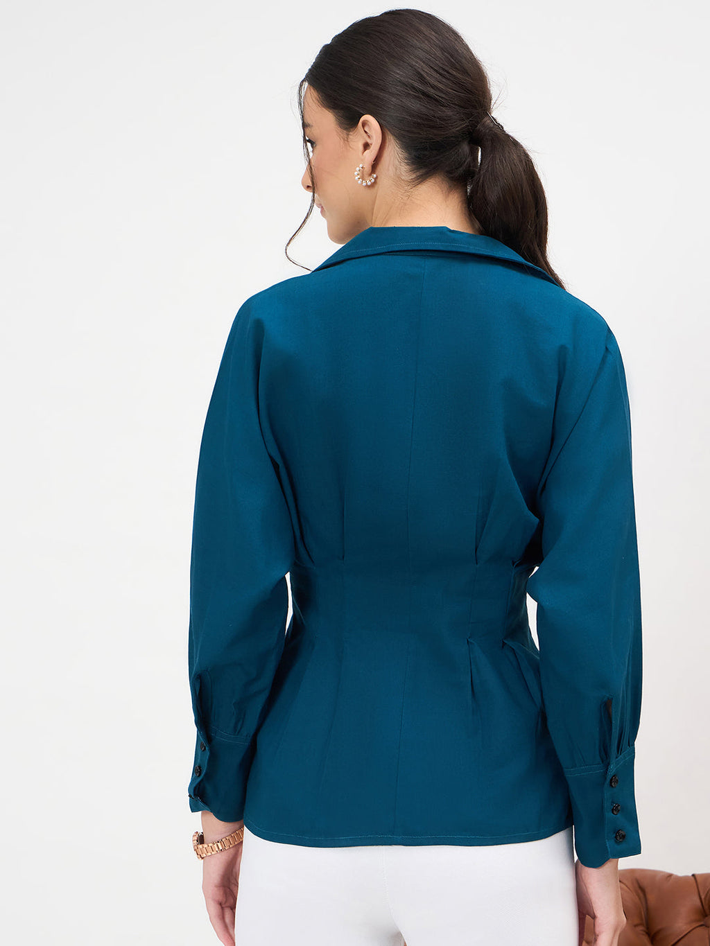 Pure Cotton Wrap Style Placket Shirt