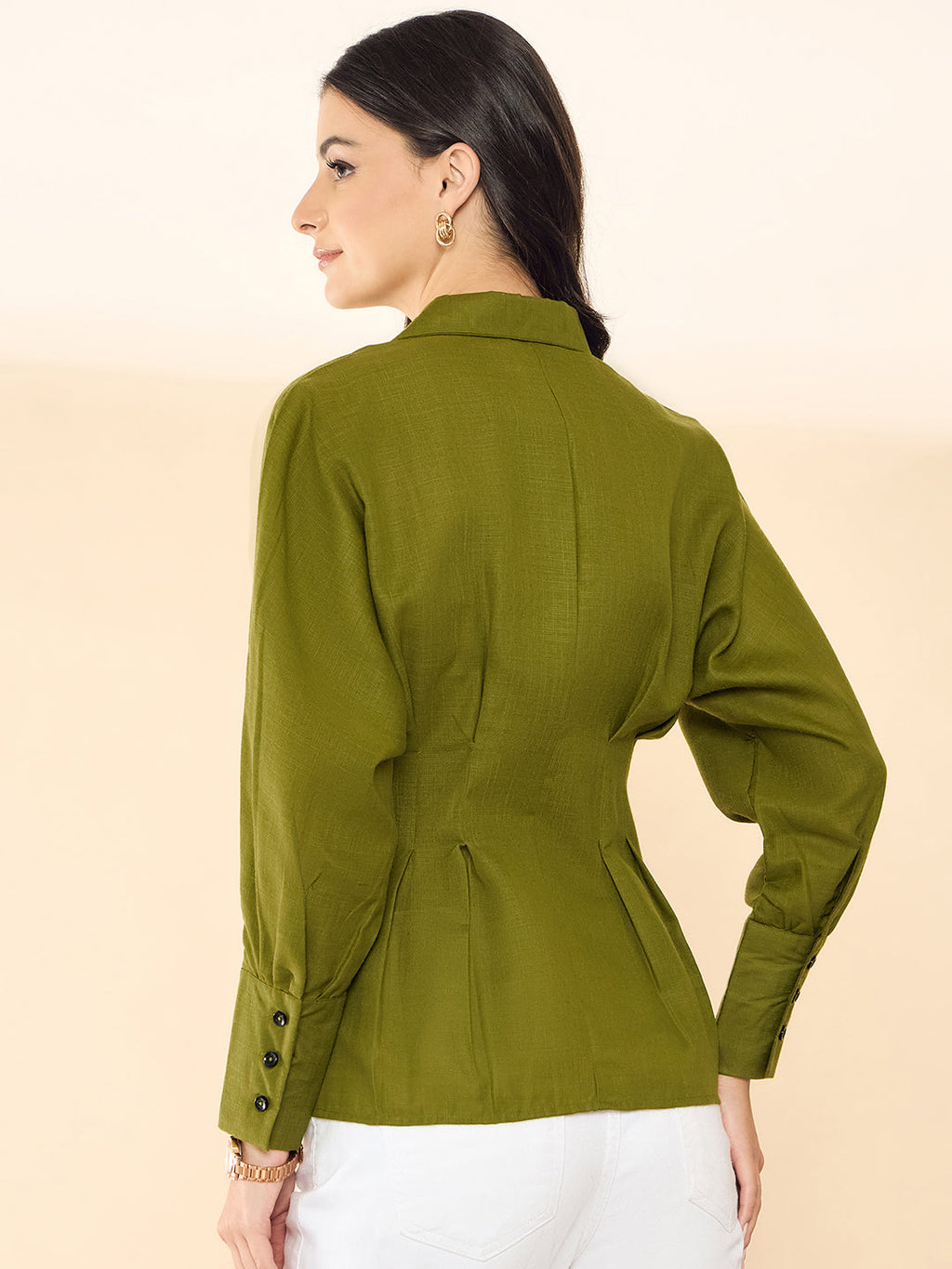 Pure Cotton Wrap Style Placket Shirt