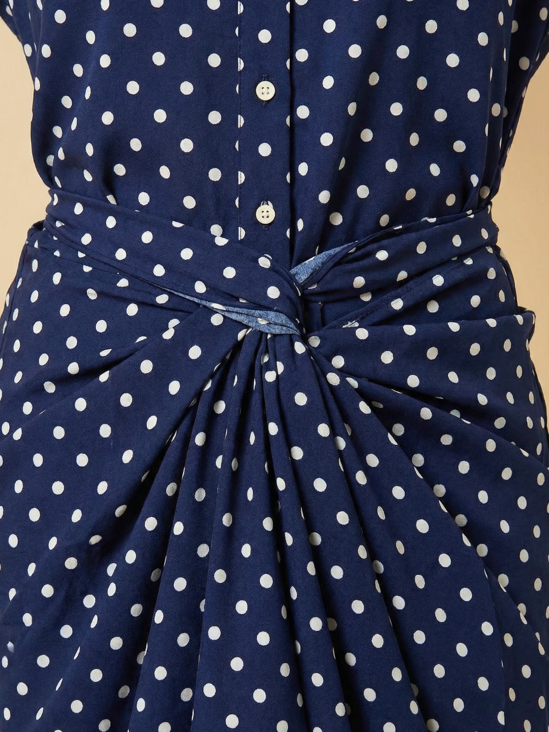 Printed Shirt with Front Twist Skirt Co-ord Set