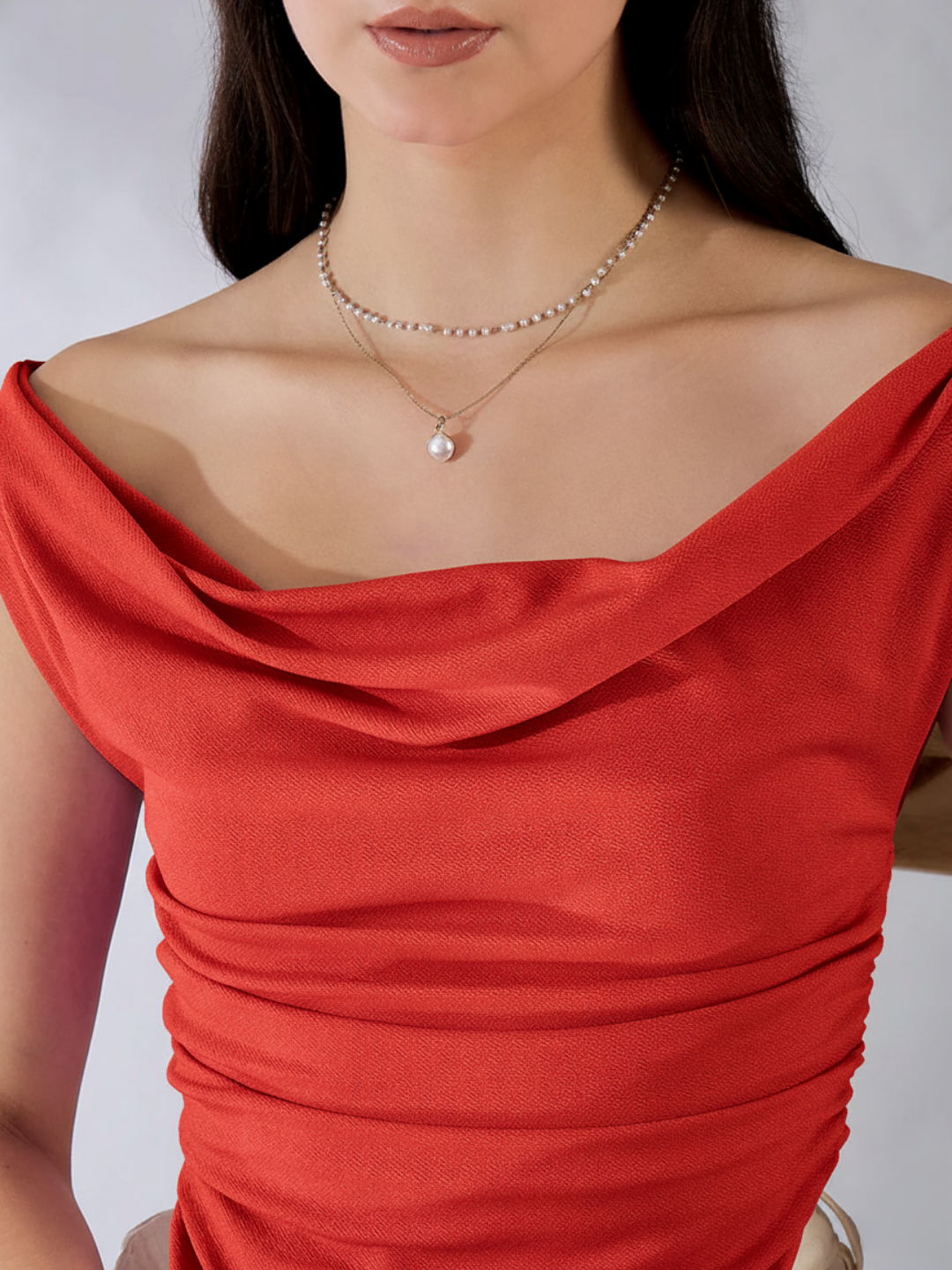 Stretchable Draped Crop Top