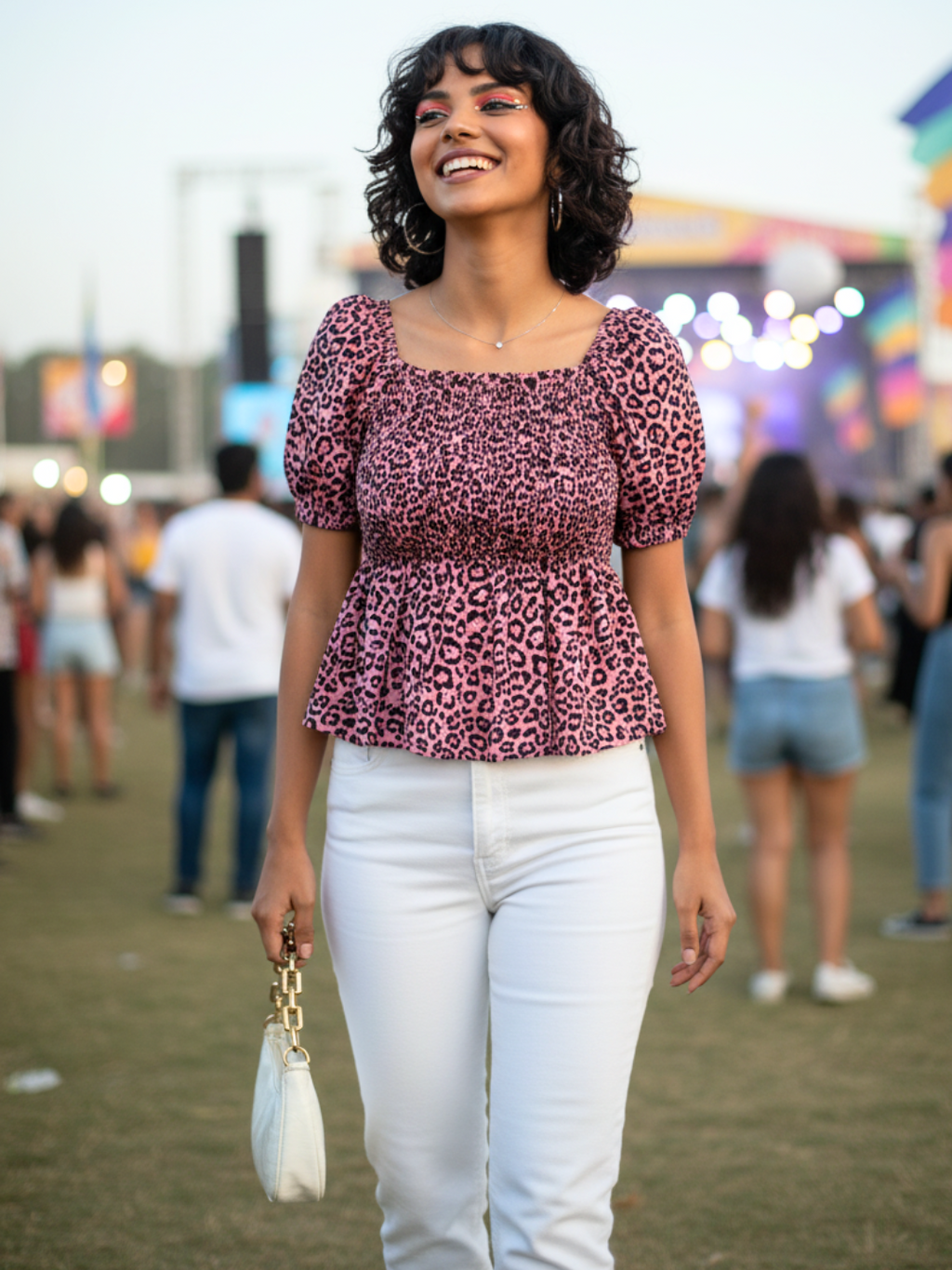 Smocked Peplum Top