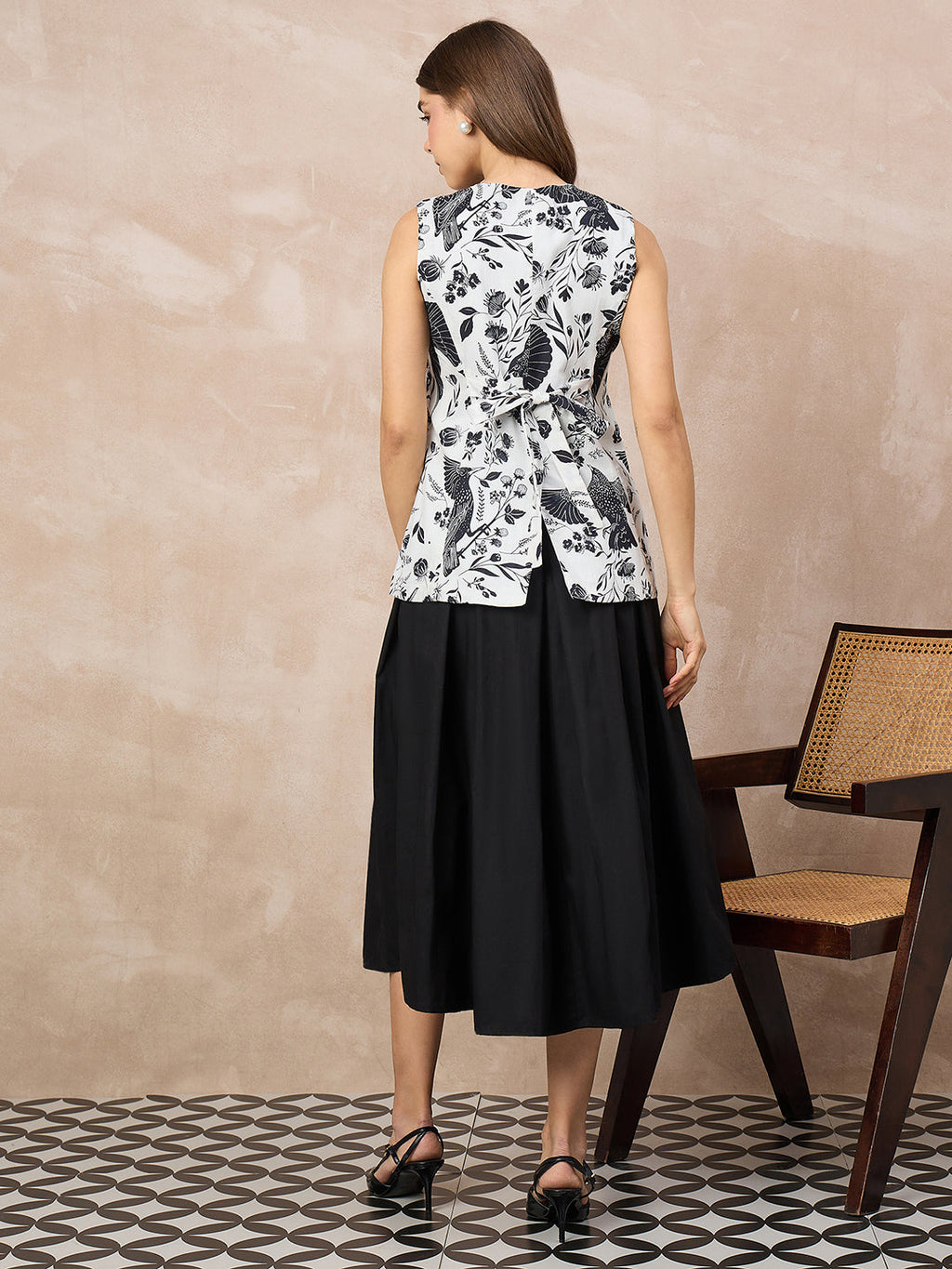 Pure Cotton Waistcoat and Skirt Set