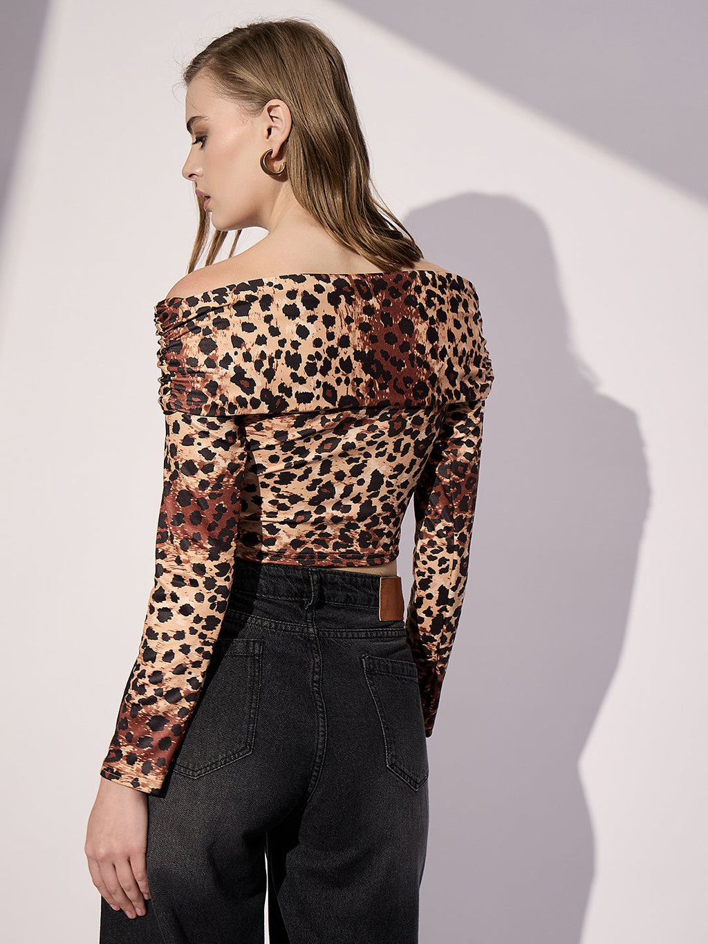 Stretchable Wrap Style Bardot Top