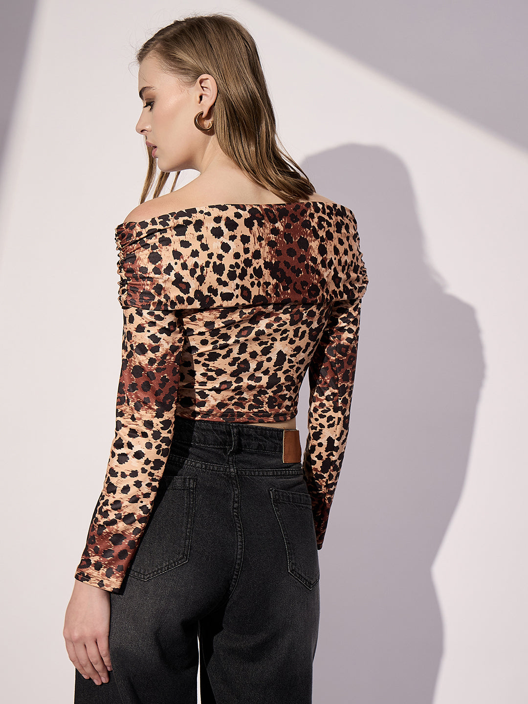 Stretchable Wrap Style Bardot Top