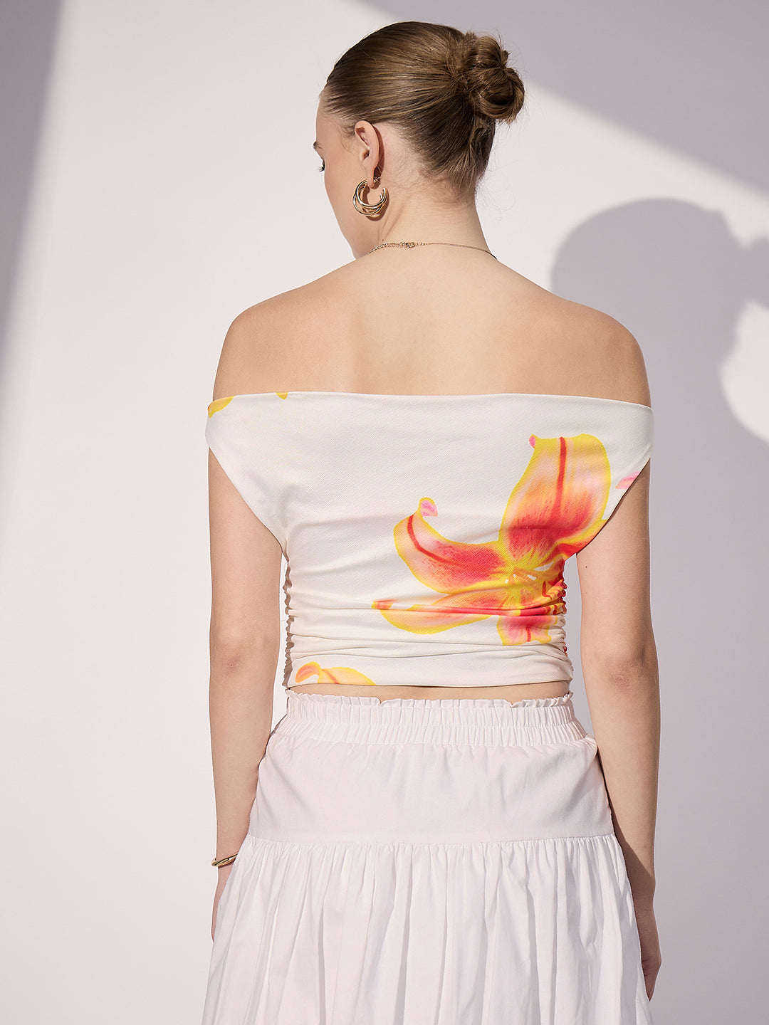 Stretchable Draped Crop Top